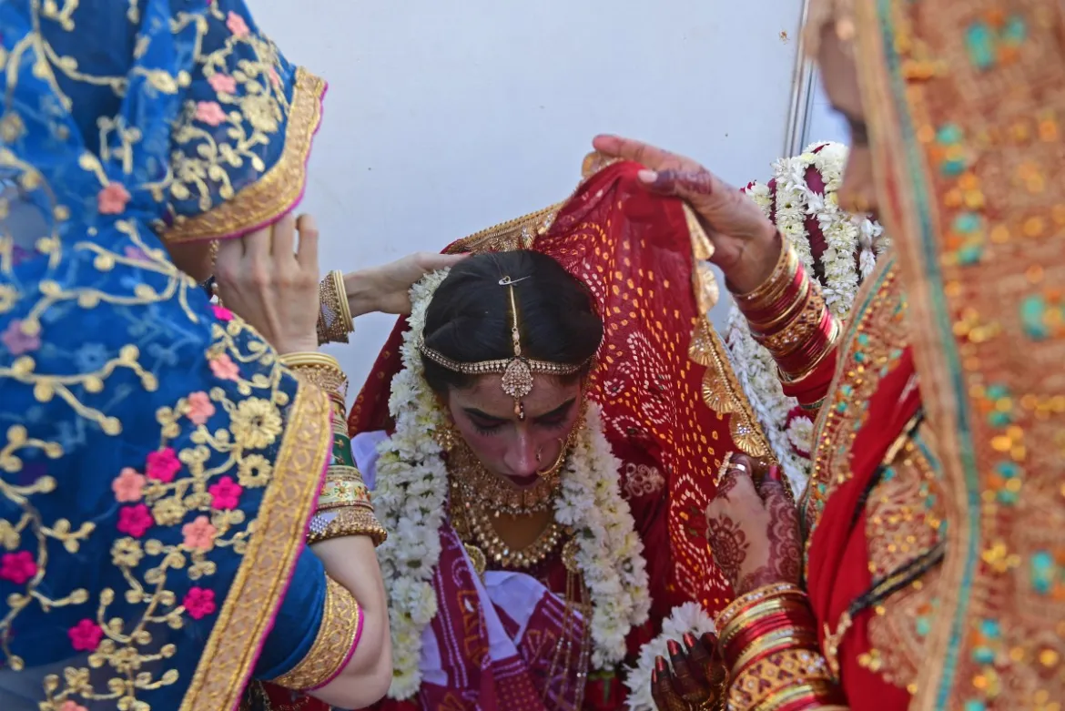 poor female wedding